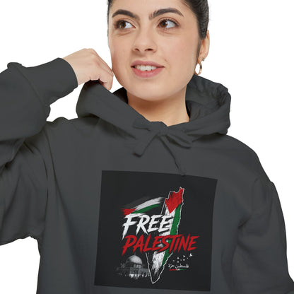 Free Palestine Hoodie – Political Solidarity Pullover with Graphic Flag