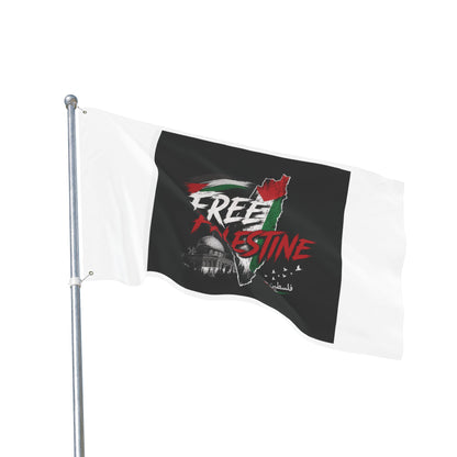 Free Palestine Double-Sided Flag — Political Solidarity Garden Banner