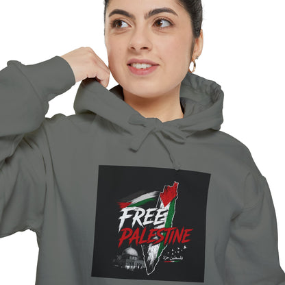 Free Palestine Hoodie – Political Solidarity Pullover with Graphic Flag
