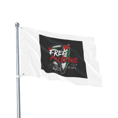 Free Palestine Double-Sided Flag — Political Solidarity Garden Banner