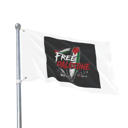 Free Palestine Double-Sided Flag — Political Solidarity Garden Banner