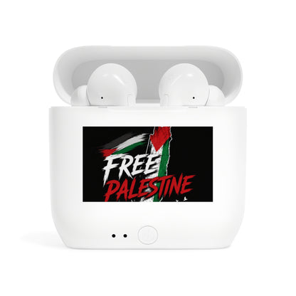 Wireless Earbuds — Free Palestine Graphic Charging Case