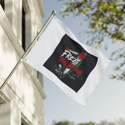 Free Palestine Double-Sided Flag — Political Solidarity Garden Banner