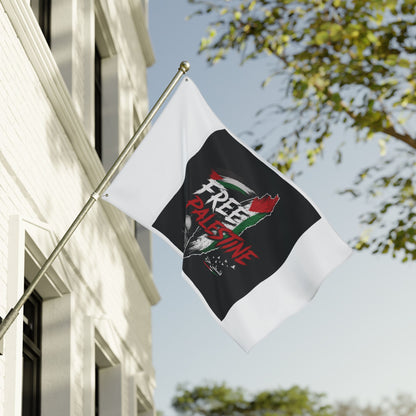 Free Palestine Double-Sided Flag — Political Solidarity Garden Banner