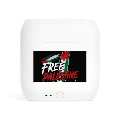 Wireless Earbuds — Free Palestine Graphic Charging Case
